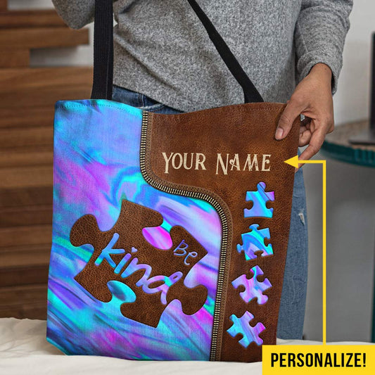 Be Kind - Autism Awareness Personalized  Tote Bag