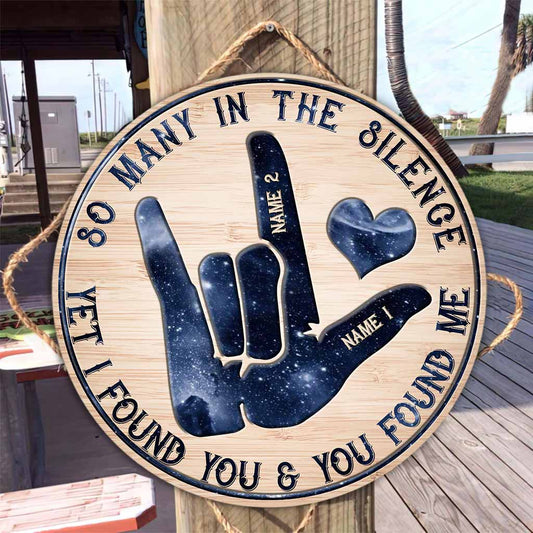 So Many - American Sign Language (ASL) Personalized Round Wood Sign