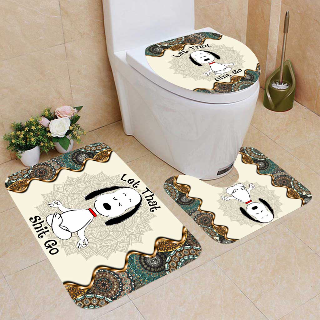 Let That Sht Go - 3 Pieces Bathroom Mats Set