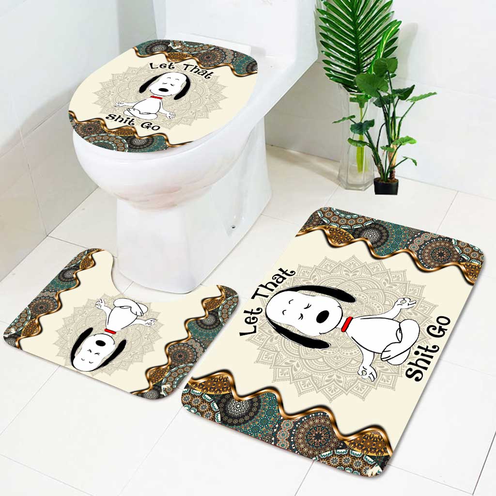 Let That Sht Go - 3 Pieces Bathroom Mats Set