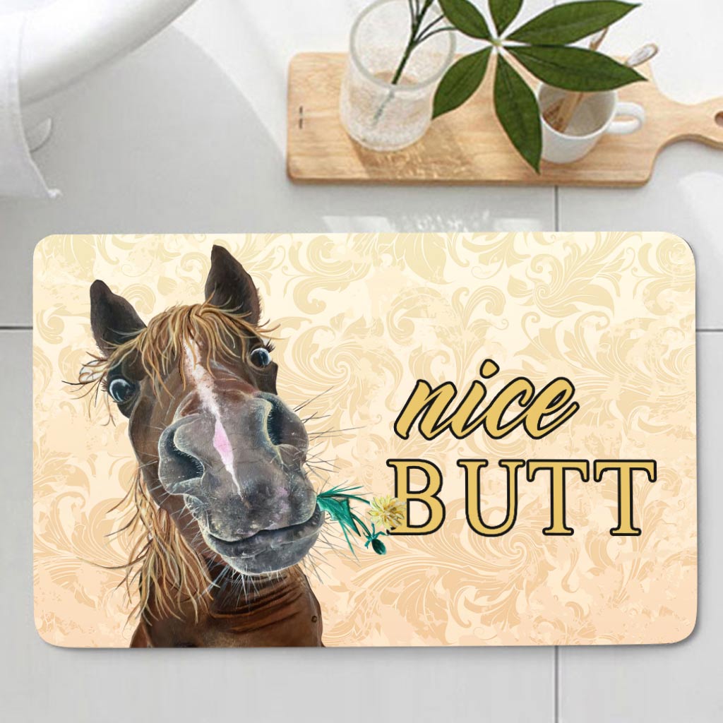 Nice Butt - Horse 3 Pieces Bathroom Mats Set