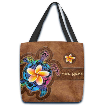 Tie Dye Sea Turtle - Personalized Turtle Tote Bag