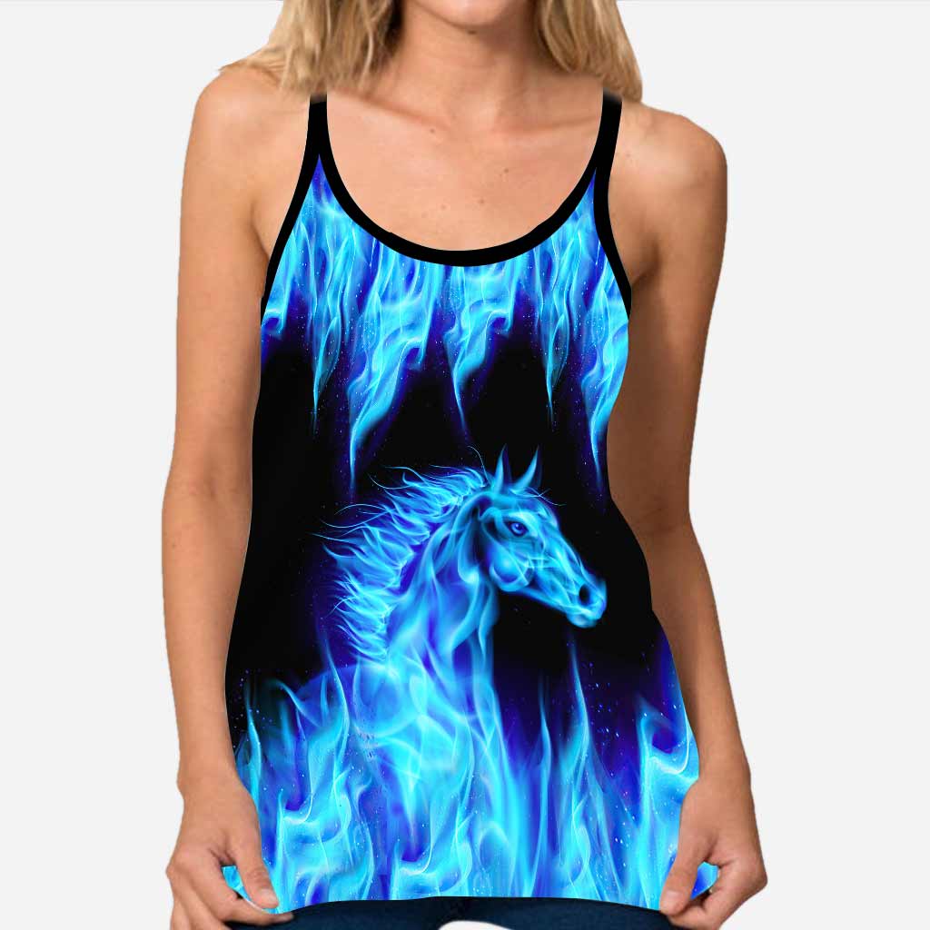 Cold Fire - Horse Cross Tank Top and Leggings