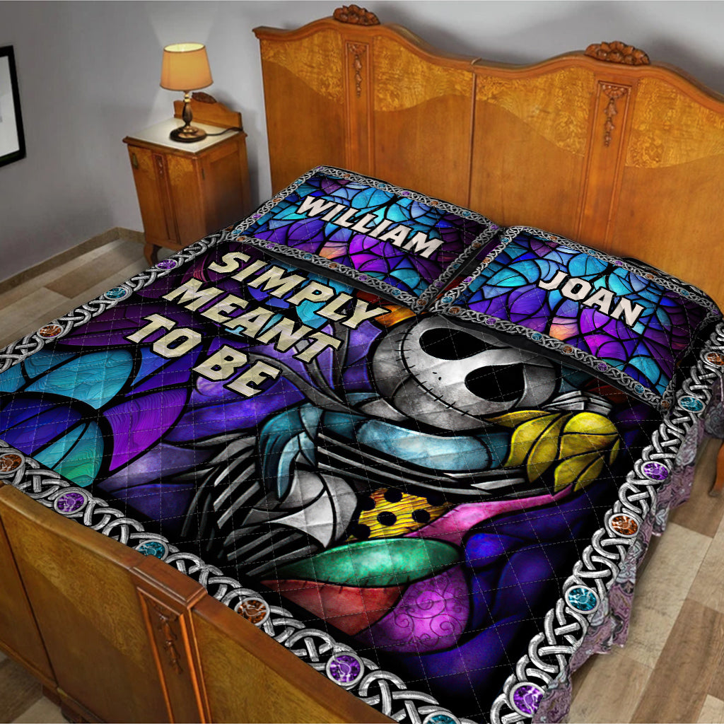 We're Simply Meant To Be - Personalized Nightmare Quilt Set