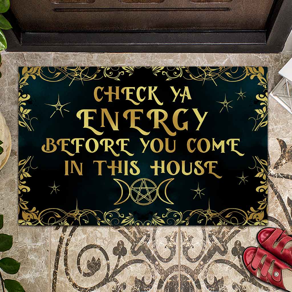 Check Ya Energy - Personalized Witch Doormat