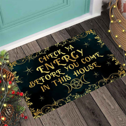 Check Ya Energy - Personalized Witch Doormat