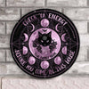Check Ya Energy - Witch Personalized Round Wood Sign
