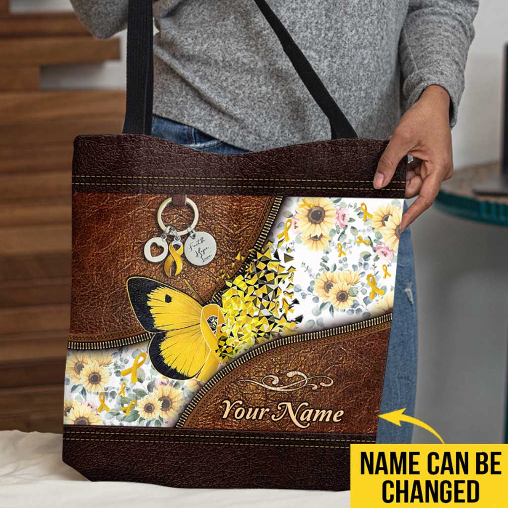 Hope For A Cure - Childhood Cancer Awareness Personalized Tote Bag