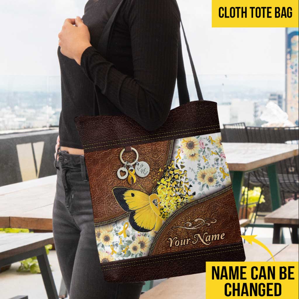 Hope For A Cure - Childhood Cancer Awareness Personalized Tote Bag