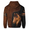 Horse Personalized Leather Pattern Print All Over T-shirt and Hoodie