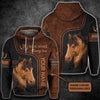 Horse Personalized Leather Pattern Print All Over T-shirt and Hoodie
