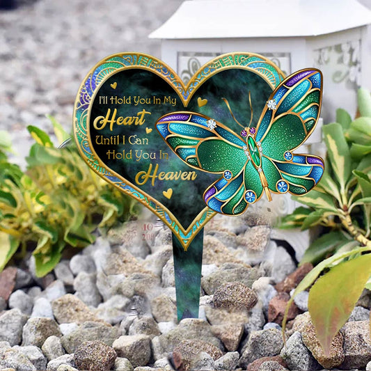 I'll Hold You In My Heart Until I Can Hold You In Heaven - Memorial Acrylic Plaque Stake (Printed On 1 Side)