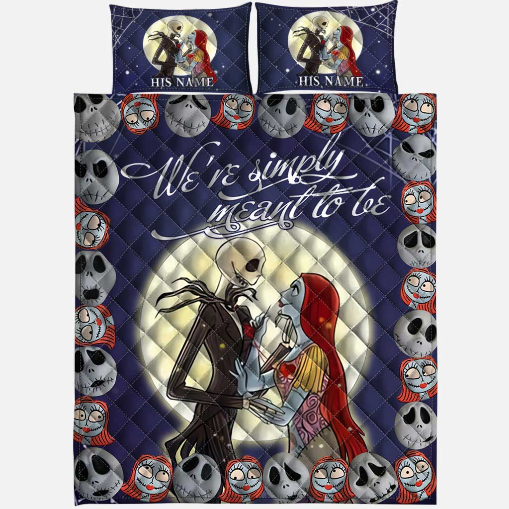 We're Simply Meant To Be - Personalized Nightmare Quilt Set