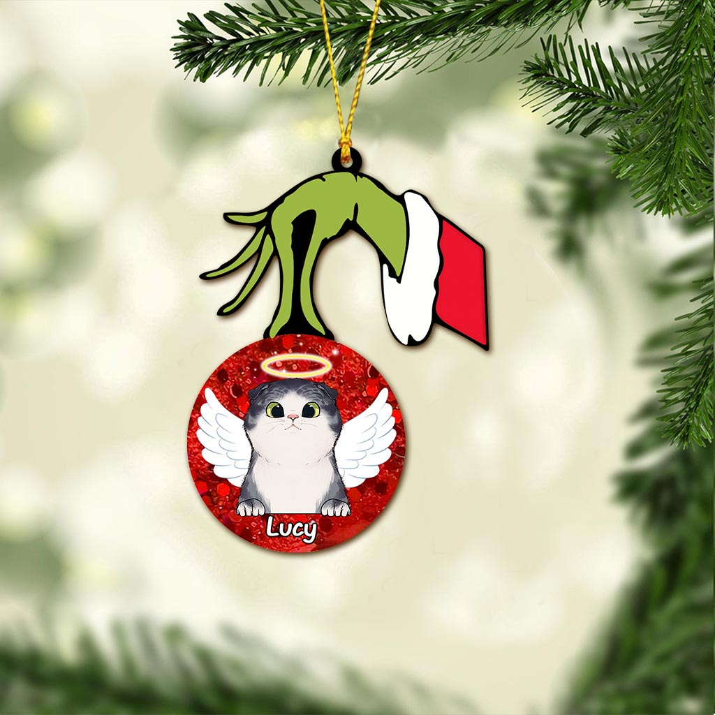 Meowy Christmas - Personalized Cat Ornament (Printed On Both Sides)