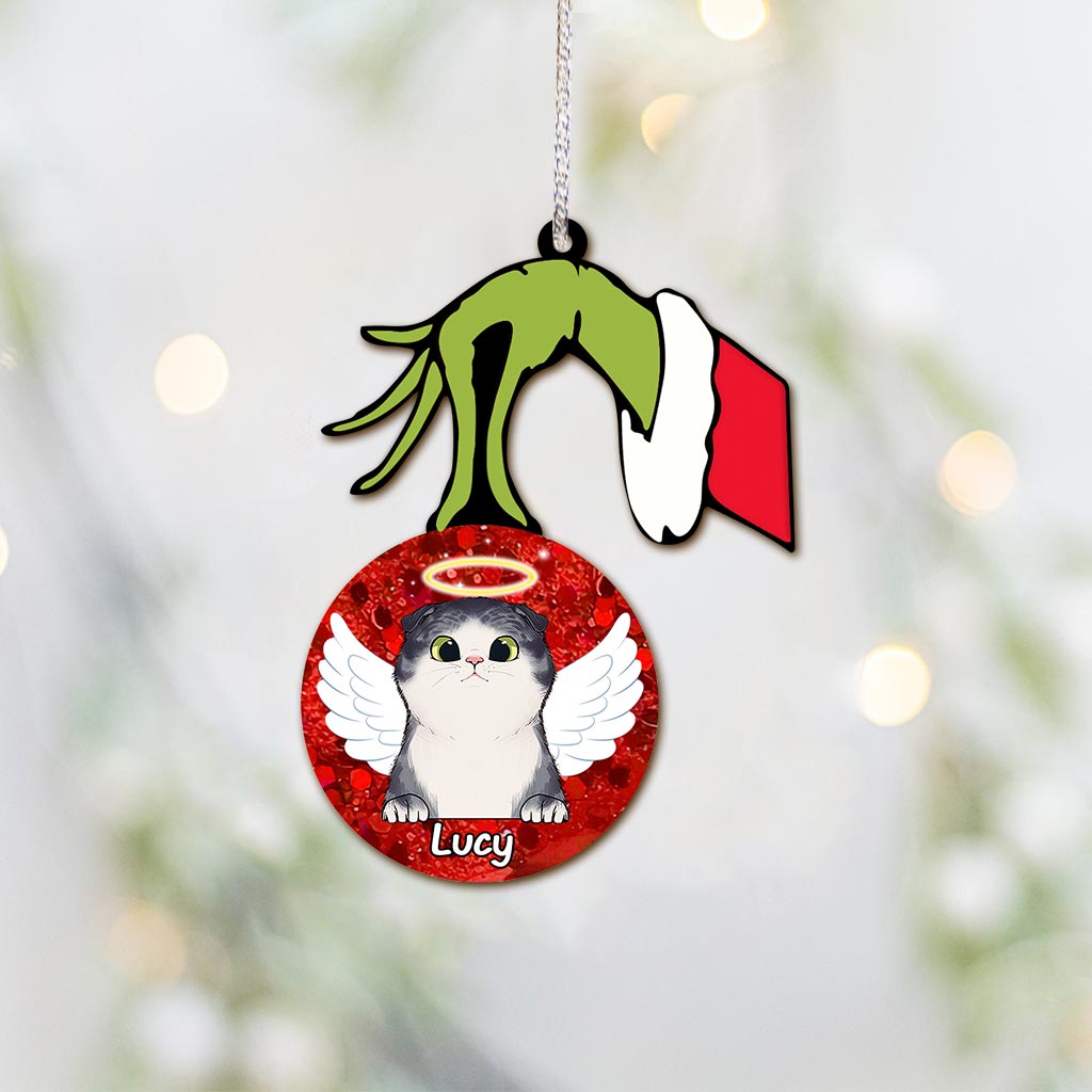 Meowy Christmas - Personalized Cat Ornament (Printed On Both Sides)