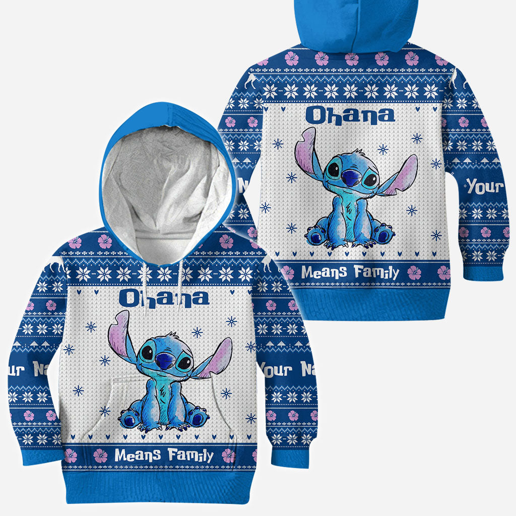 Ohana Means Family - Personalized Christmas Ohana All Over T-shirt and All Over T-shirt and Hoodie