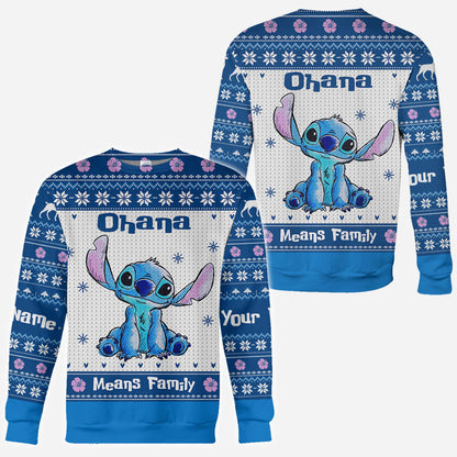 Ohana Means Family - Personalized Christmas Ohana All Over T-shirt and All Over T-shirt and Hoodie