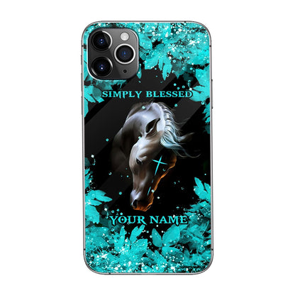 This Girl Runs On Jesus And Horses - Personalized Phone Case