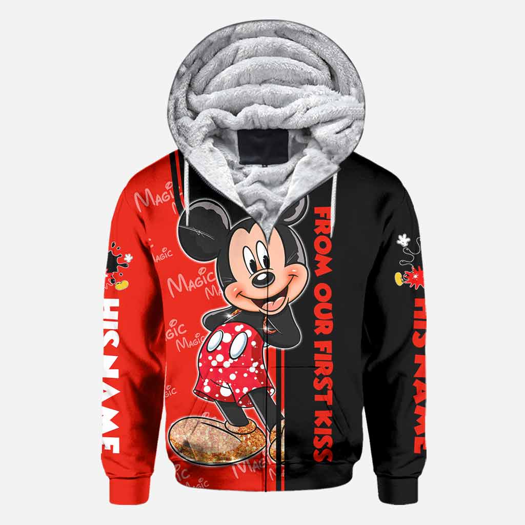 From Our First Kiss - Personalized Couple Mouse All Over T-shirt and Hoodie