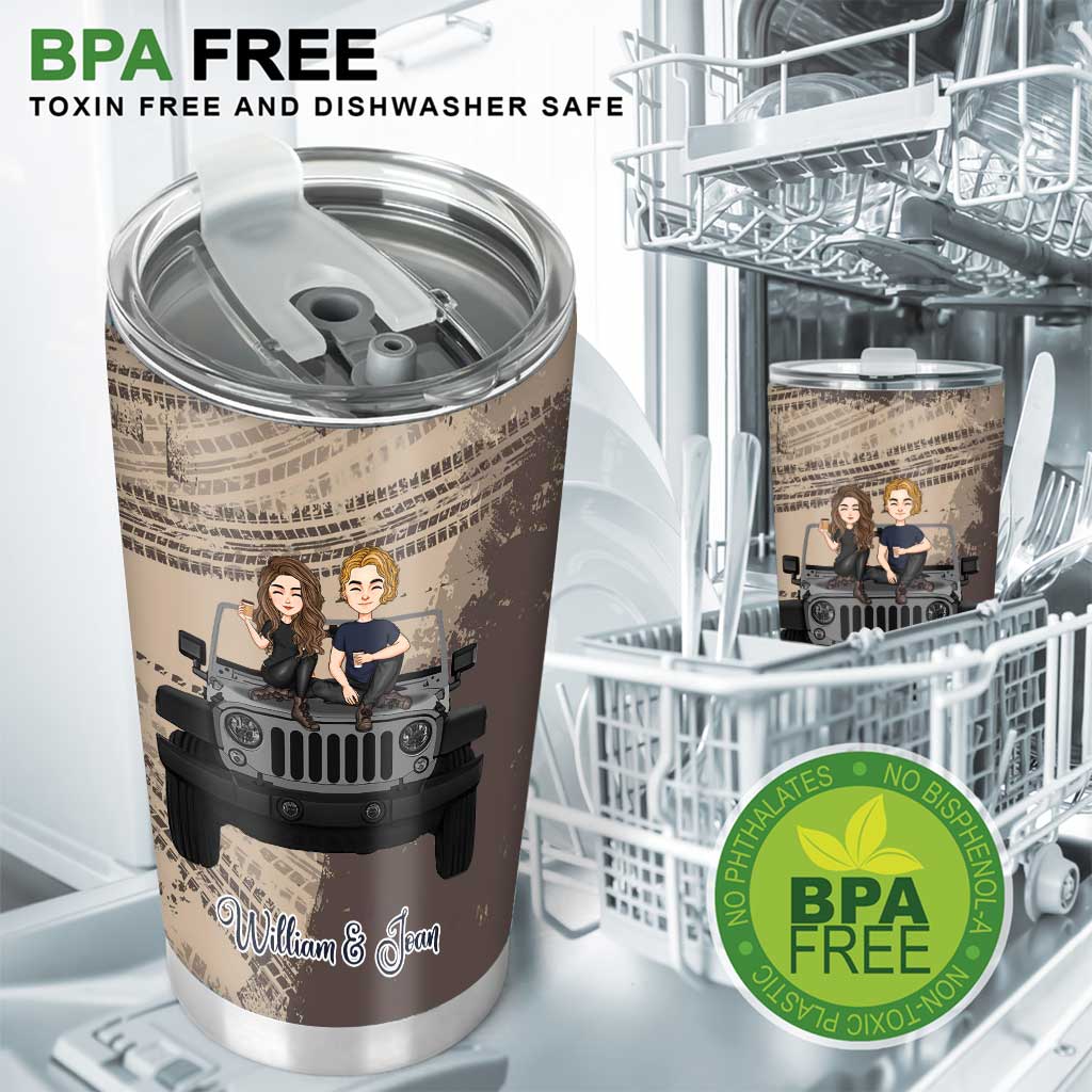 You And Me And The Jp - Personalized Couple Car Tumbler