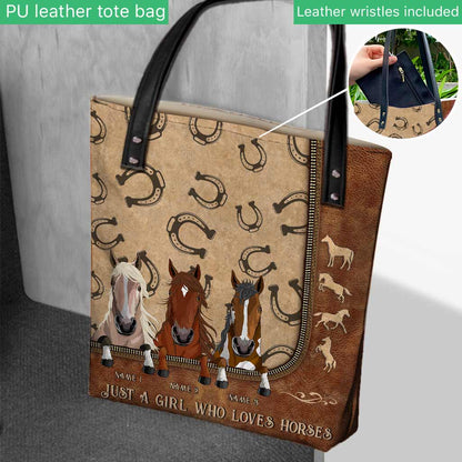 Love Horses - Personalized Tote Bag