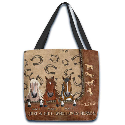 Love Horses - Personalized Tote Bag