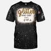 Glitter And Dirt - Personalized Mother&#39;s Day Grandma Handmade Bleached Shirts