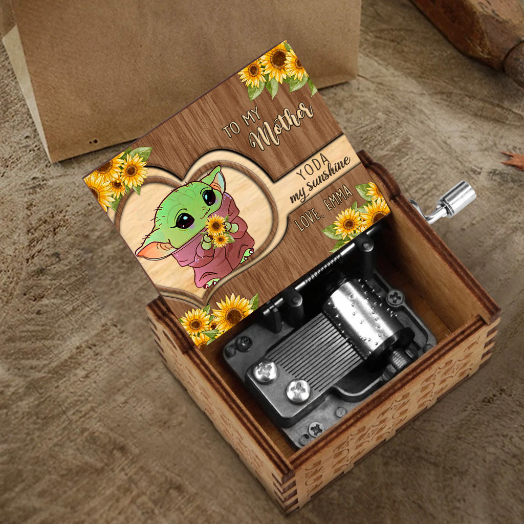 You Are My Sunshine - Personalized Mother's Day The Force Hand Crank Music Box