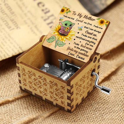 You Are My Sunshine - Personalized Mother's Day The Force Hand Crank Music Box