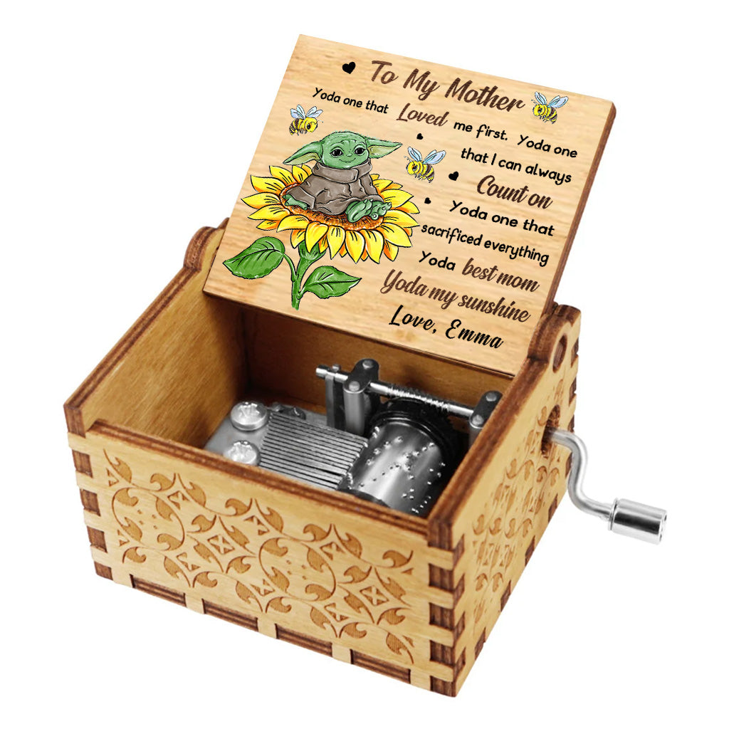 You Are My Sunshine - Personalized Mother's Day The Force Hand Crank Music Box