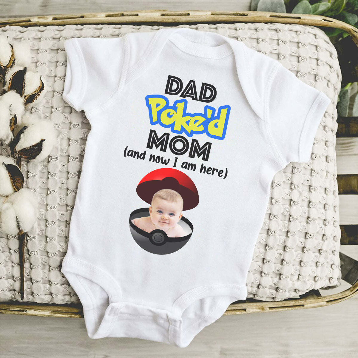 Dad Poked Mom - Personalized Monster Trainer Baby Onesie