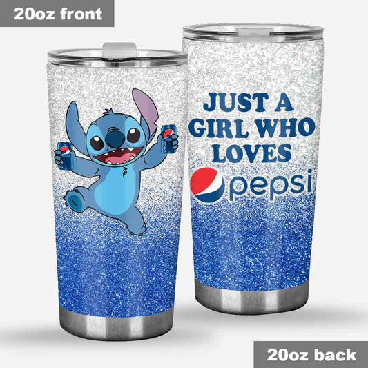 Just A Girl Who Loves Blue Soft Drink Tumbler