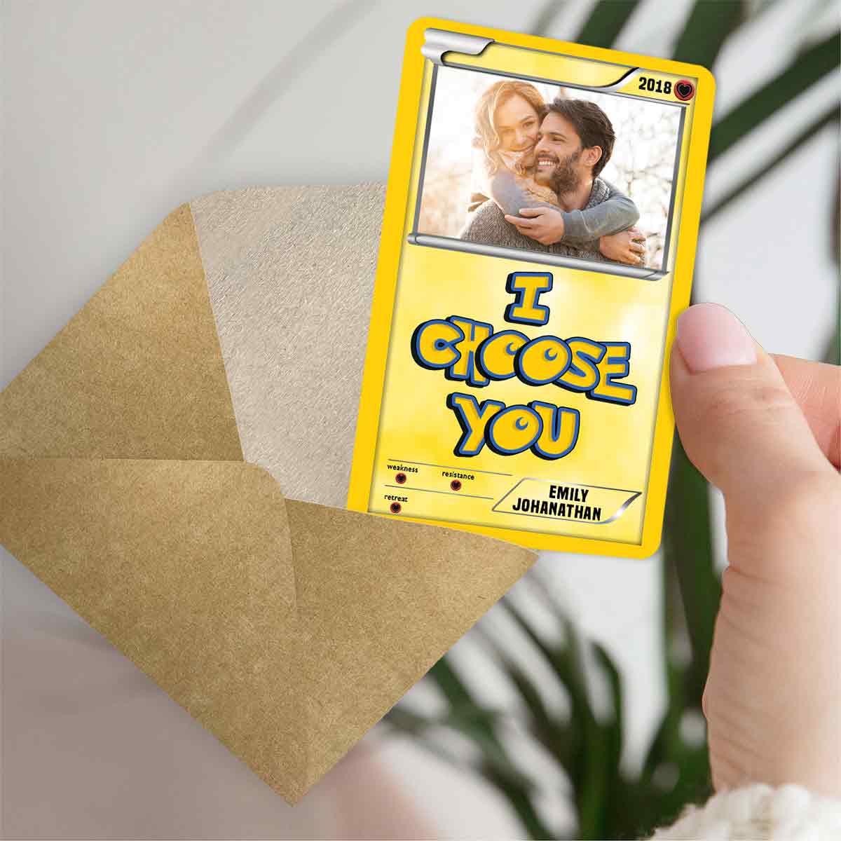 I Choose You - Personalized Monster Trainer Wallet Insert Card