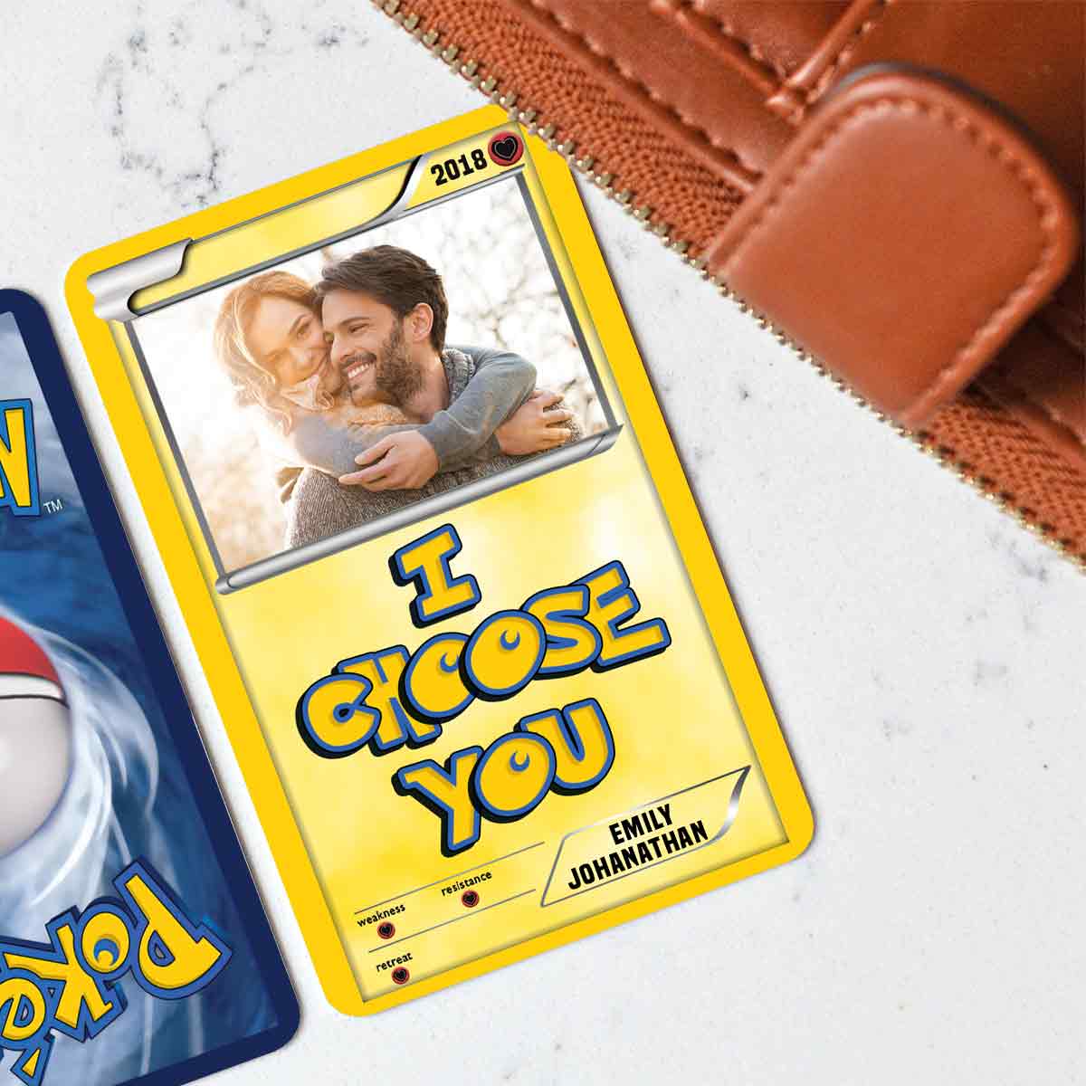 I Choose You - Personalized Monster Trainer Wallet Insert Card