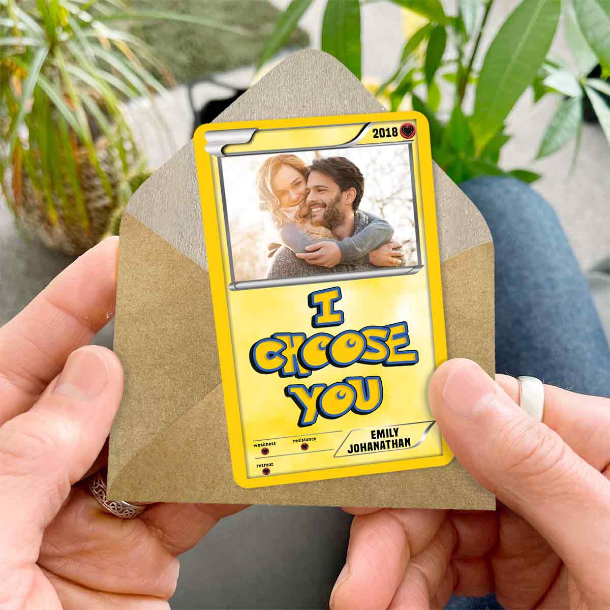 I Choose You - Personalized Monster Trainer Wallet Insert Card
