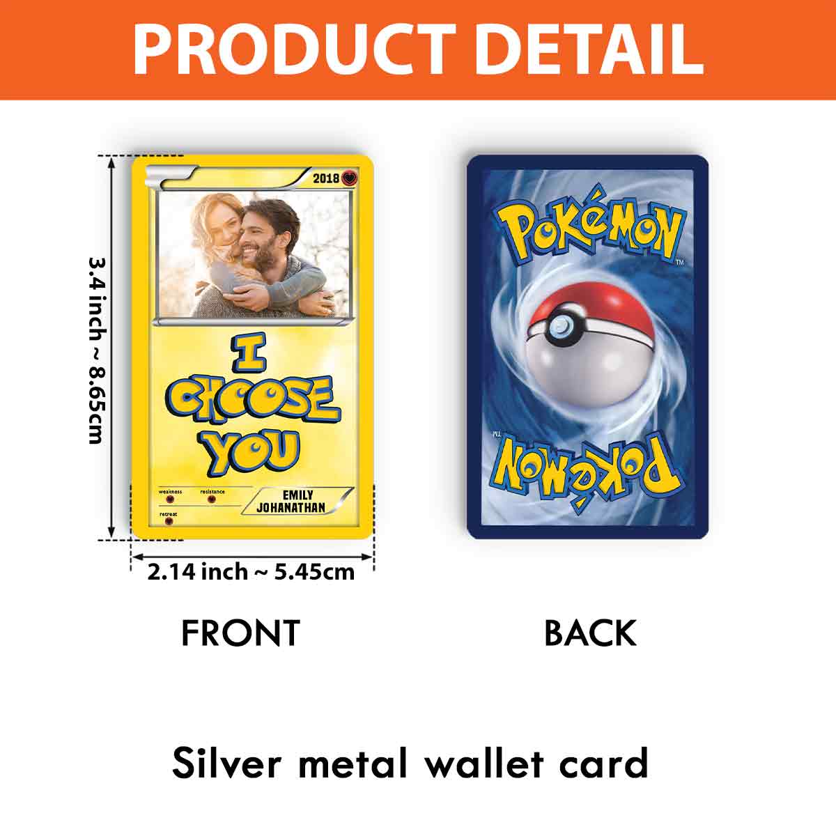 I Choose You - Personalized Monster Trainer Wallet Insert Card