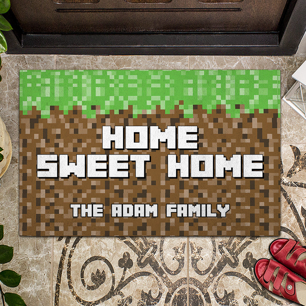 Home Sweet Home - Personalized Block World Doormat