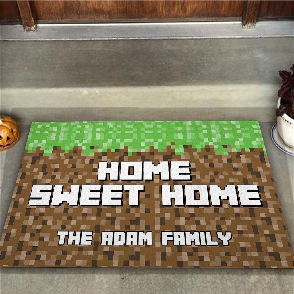 Home Sweet Home - Personalized Block World Doormat