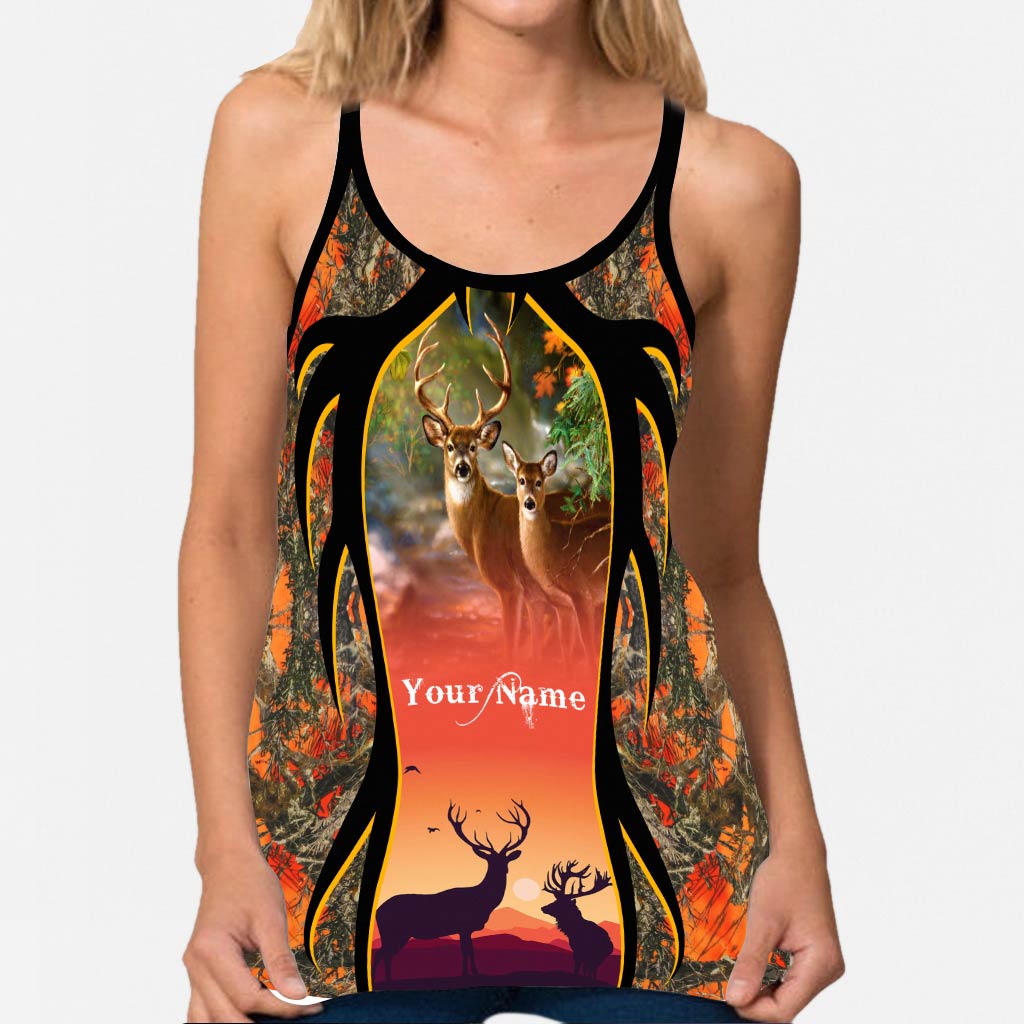 Hunting Girl Personalized Cross Tank Top