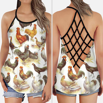 Love Chickens Cross Tank Top