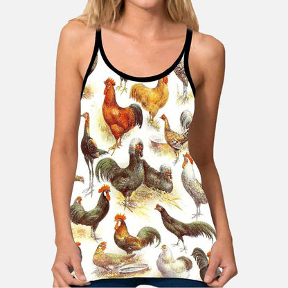 Love Chickens Cross Tank Top