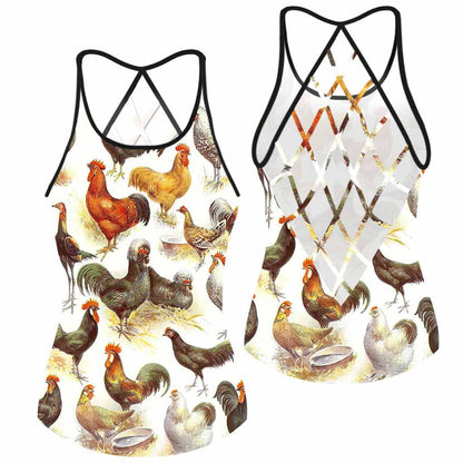 Love Chickens Cross Tank Top