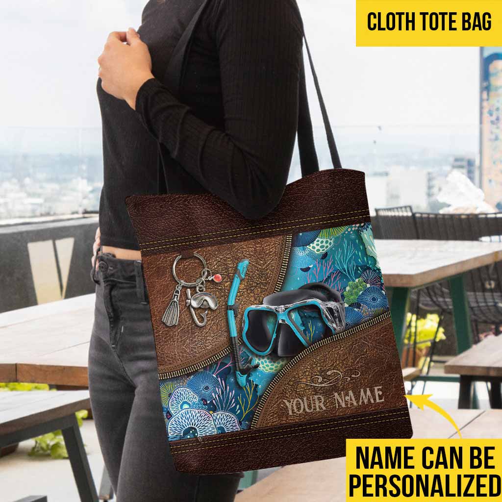 Love The Ocean - Scuba Diving Personalized  Tote Bag