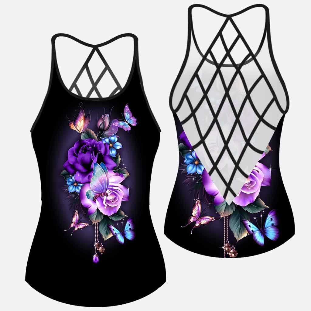 Faith Hope Love - Butterfly Personalized Cross Tank Top