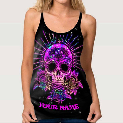 Love Skulls Personalized Cross Tank Top