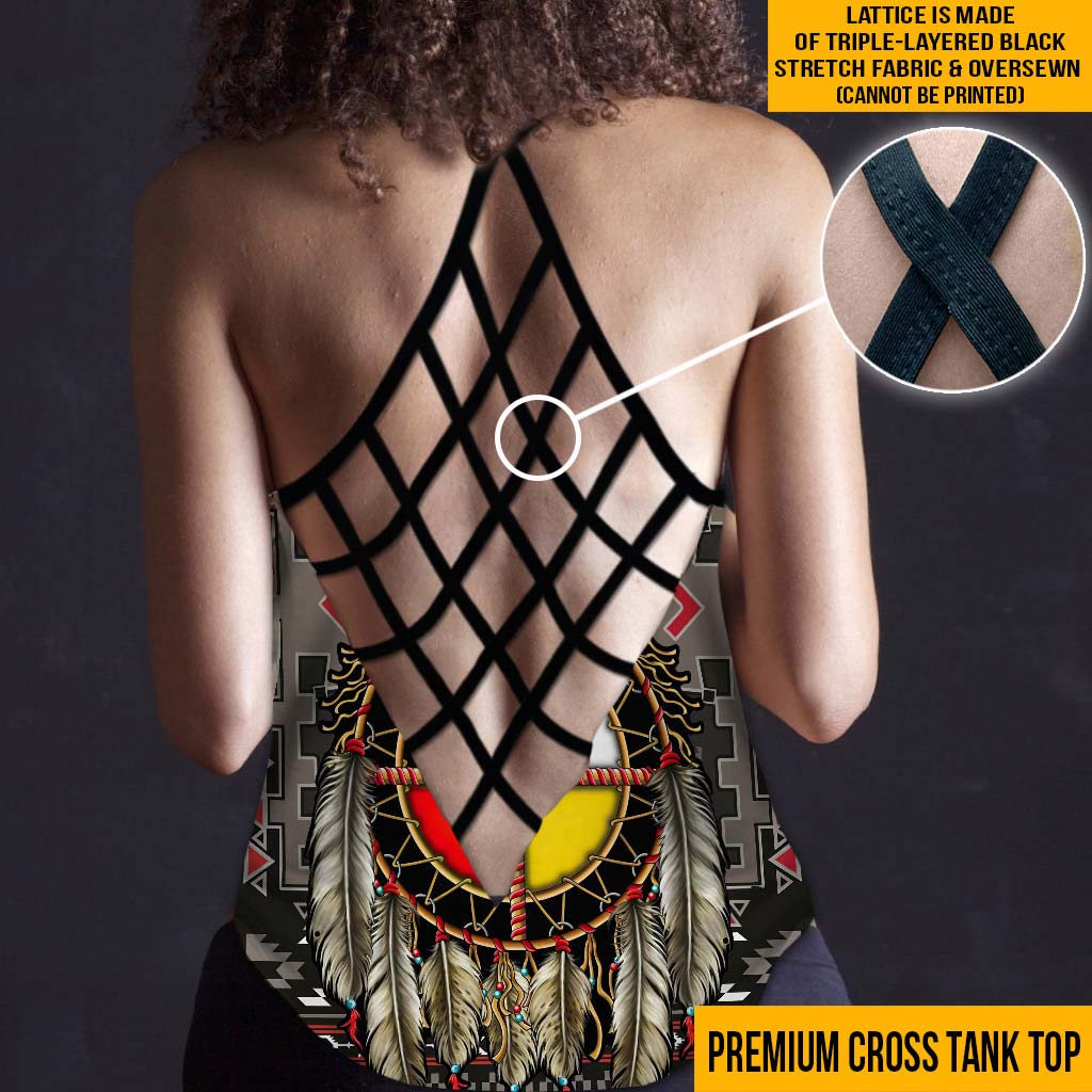 Medicine Wheel Dream Catcher - American Indian Cross Tank Top