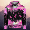 I Wear Pink For Someone I Love Paint Splash - Breast Cancer Awareness Personalized  All Over T-shirt and Hoodie