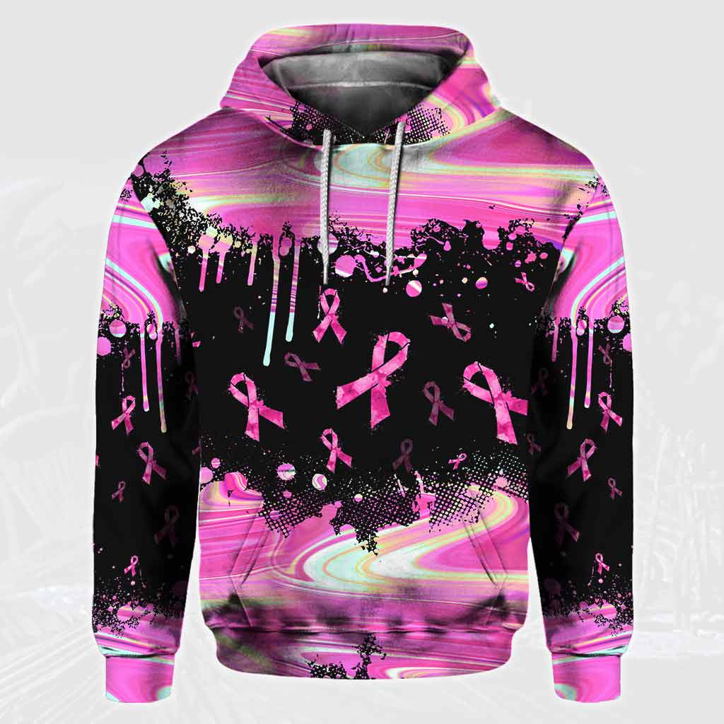 I Wear Pink For Someone I Love Paint Splash - Breast Cancer Awareness Personalized  All Over T-shirt and Hoodie