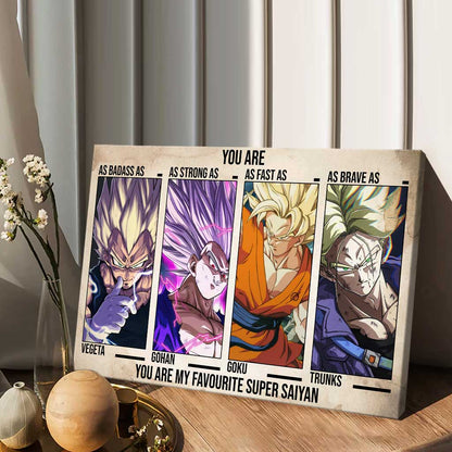 You Are My Favourite - Dragon Ball Canvas And Poster