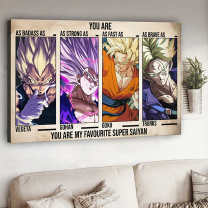 You Are My Favourite - Dragon Ball Canvas And Poster